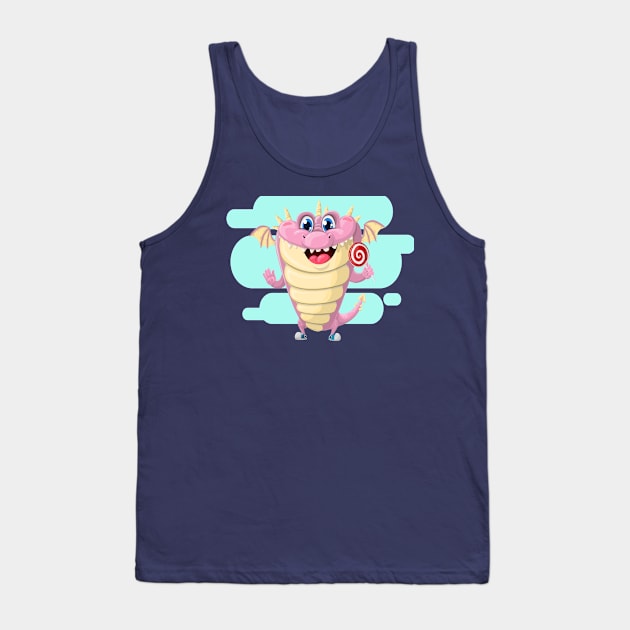 Dragon with Candy Tank Top by PatrioTEEism